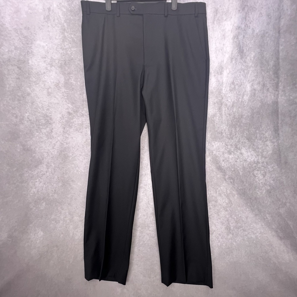 Lauren Ralph Lauren Men's Black Flat Front Dress Pants 36x32 100% Wool - Picture 4 of 11
